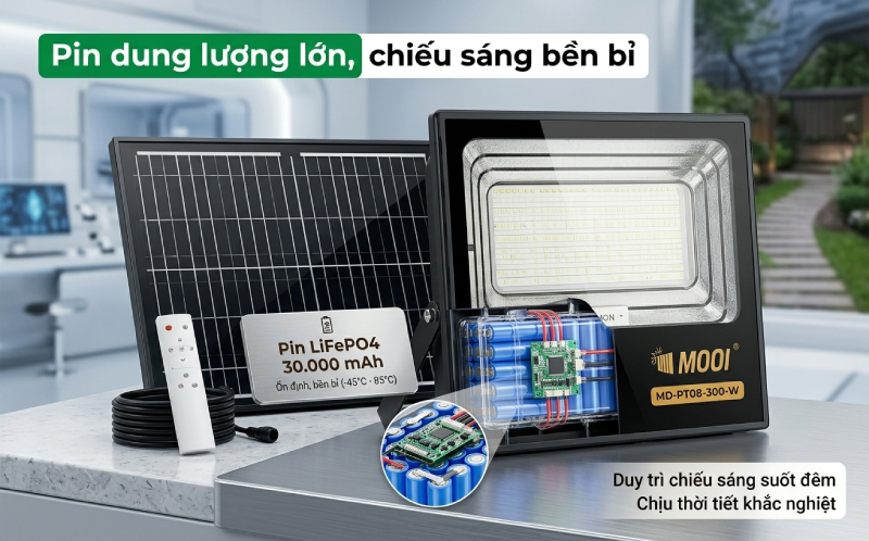 Đèn pha năng lượng mặt trời Đèn pha năng lượng mặt trời