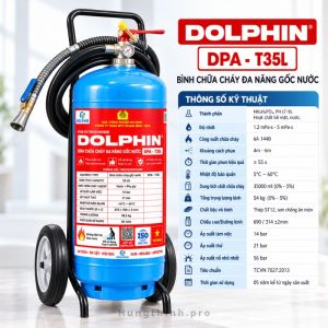 Bình chữa cháy đa năng gốc nước loại xe đẩy 35 lít DPA-T35L